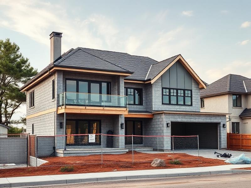 New residential house construction